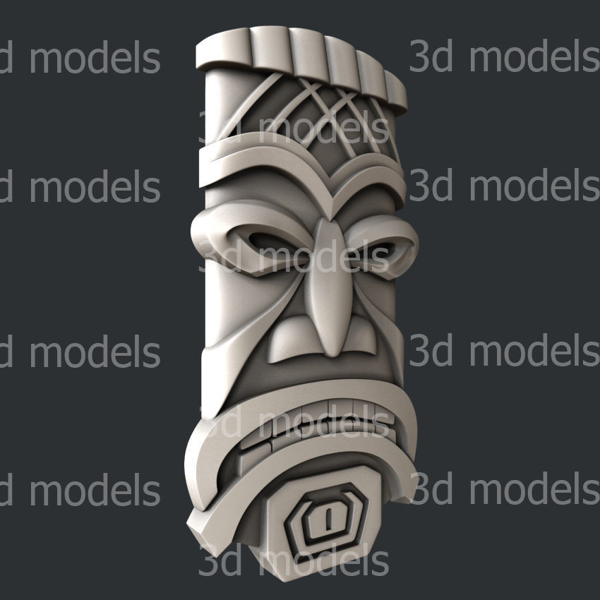 3d STL models for CNC router totem set2 3D model_1