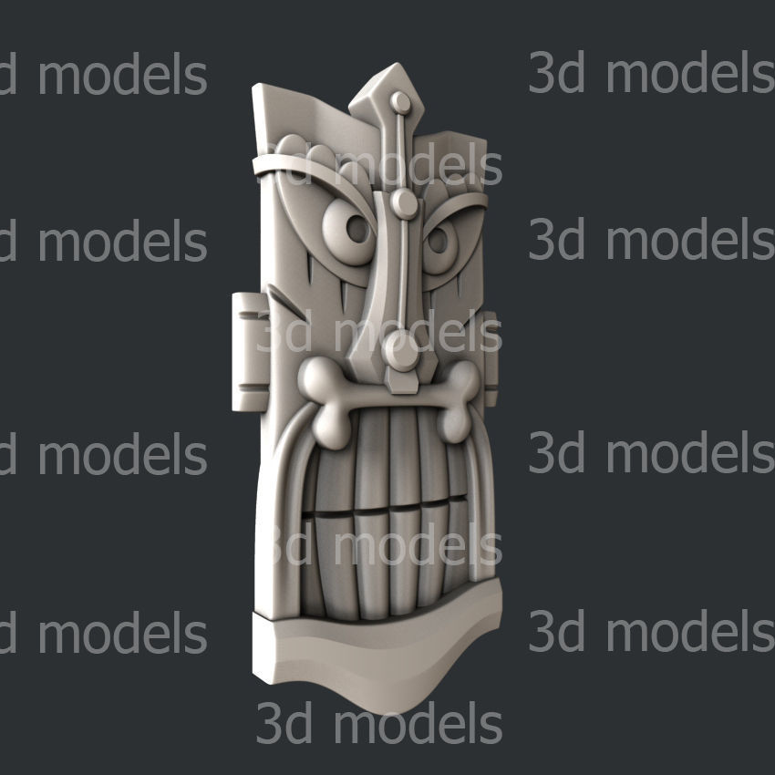 3d STL models for CNC router totem set2 3D model_7