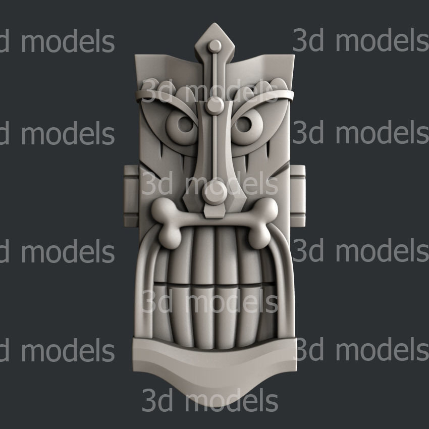 3d STL models for CNC router totem set2 3D model_8