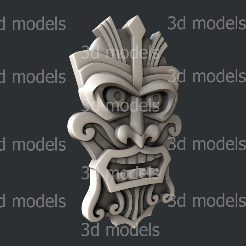 3d STL models for CNC router totem set2 3D model_5