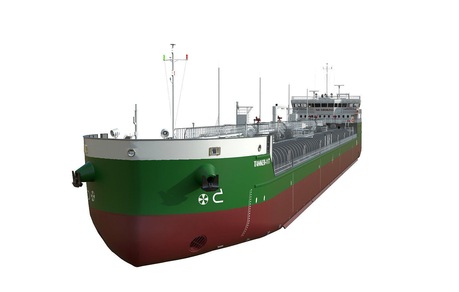 TANKER SHALLOW DRAFT GREEN  3D model_5
