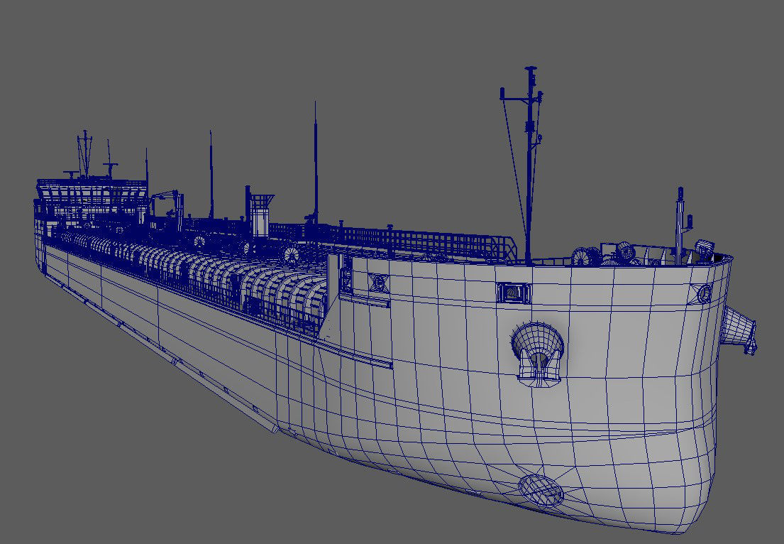 TANKER SHALLOW DRAFT GREEN  3D model_11