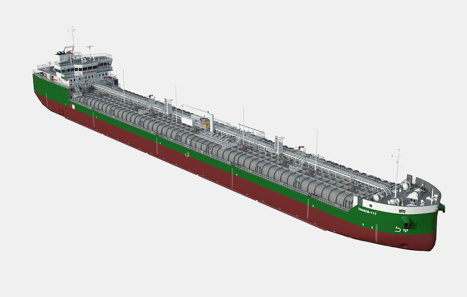 TANKER SHALLOW DRAFT GREEN  3D model_3