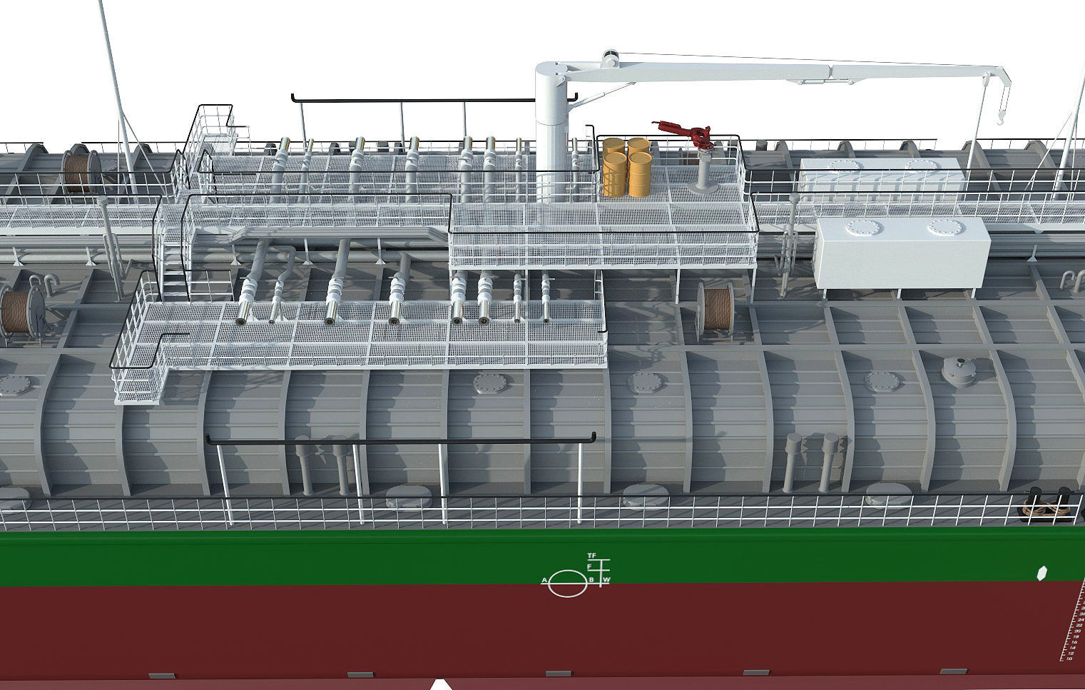 TANKER SHALLOW DRAFT GREEN  3D model_7