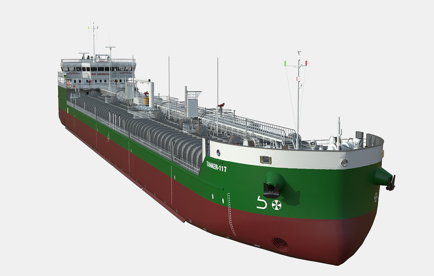 TANKER SHALLOW DRAFT GREEN  3D model_8