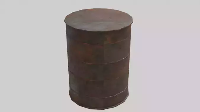 Rusted Barrel - Low Poly