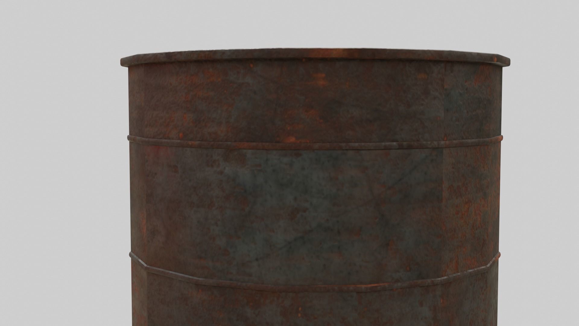 Rusted Barrel - Low Poly Low-poly 3D model_1