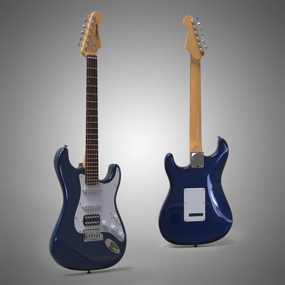 Electric Guitar Ashtone 3D model_5
