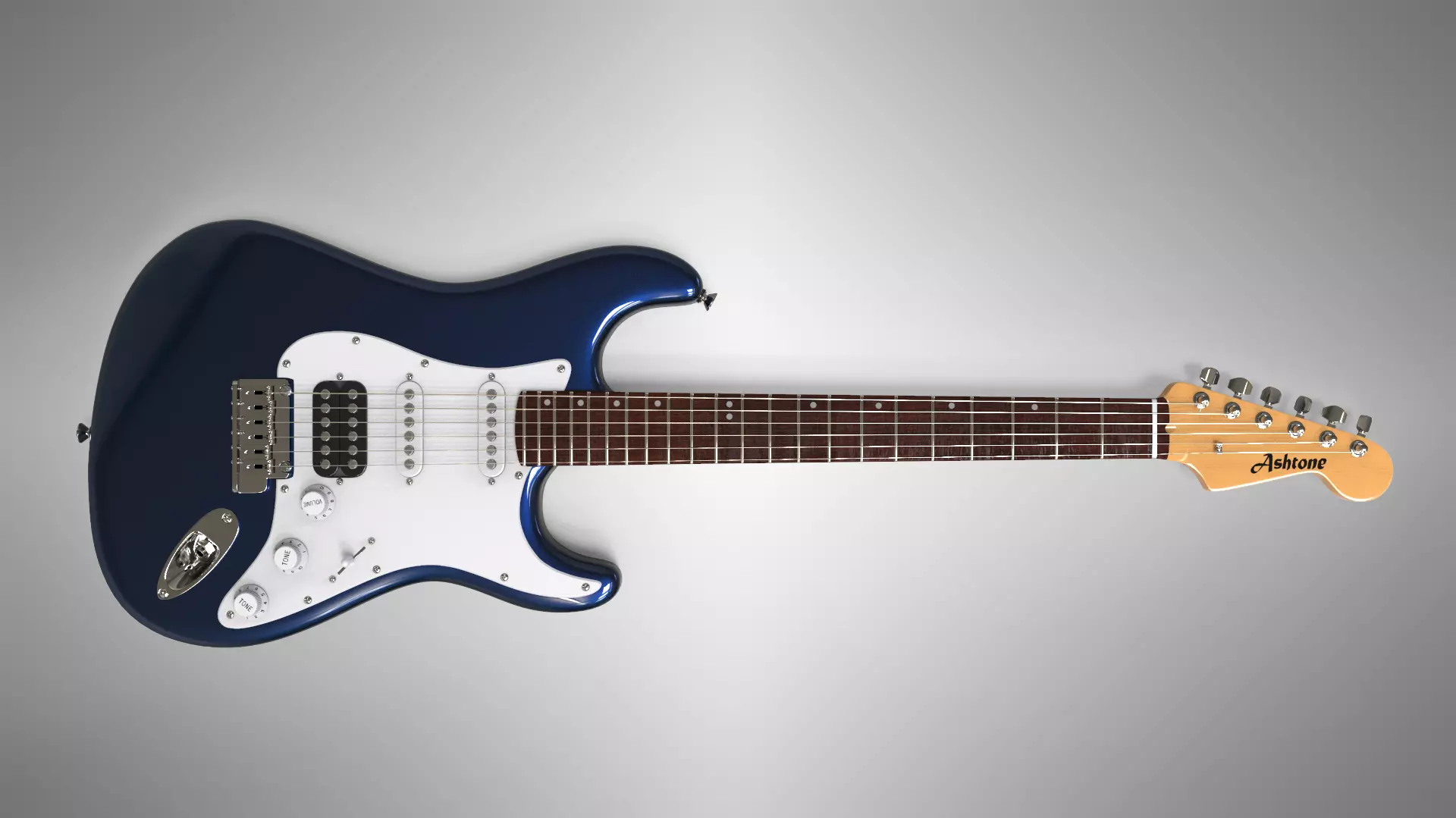 Electric Guitar Ashtone 3D model_0