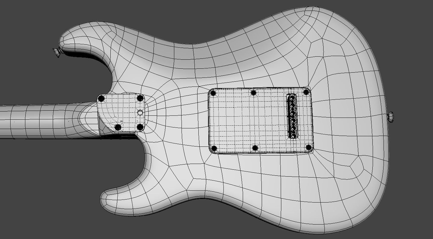 Electric Guitar Ashtone 3D model_8