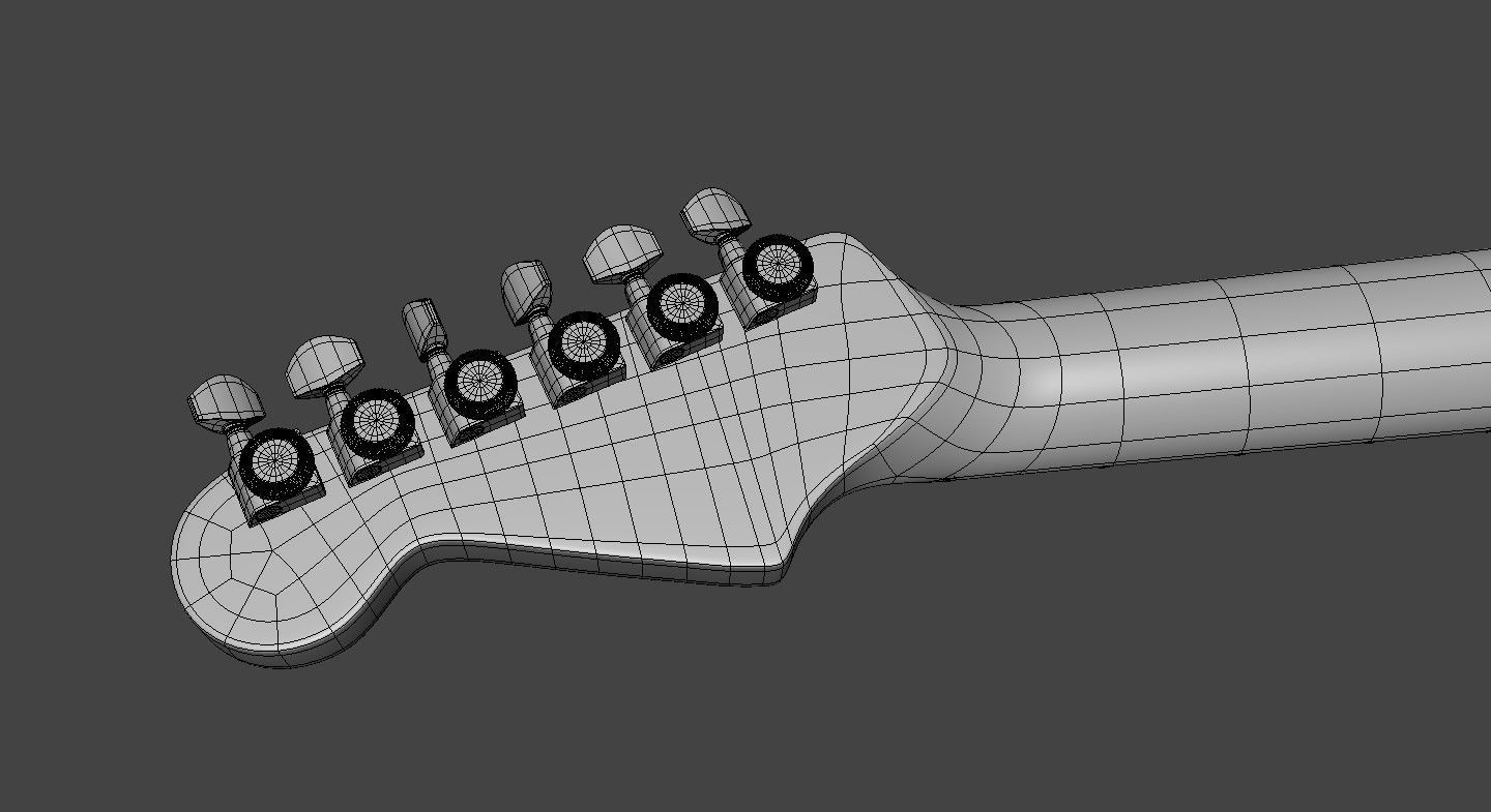 Electric Guitar Ashtone 3D model_7