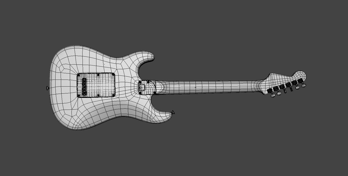 Electric Guitar Ashtone 3D model_10