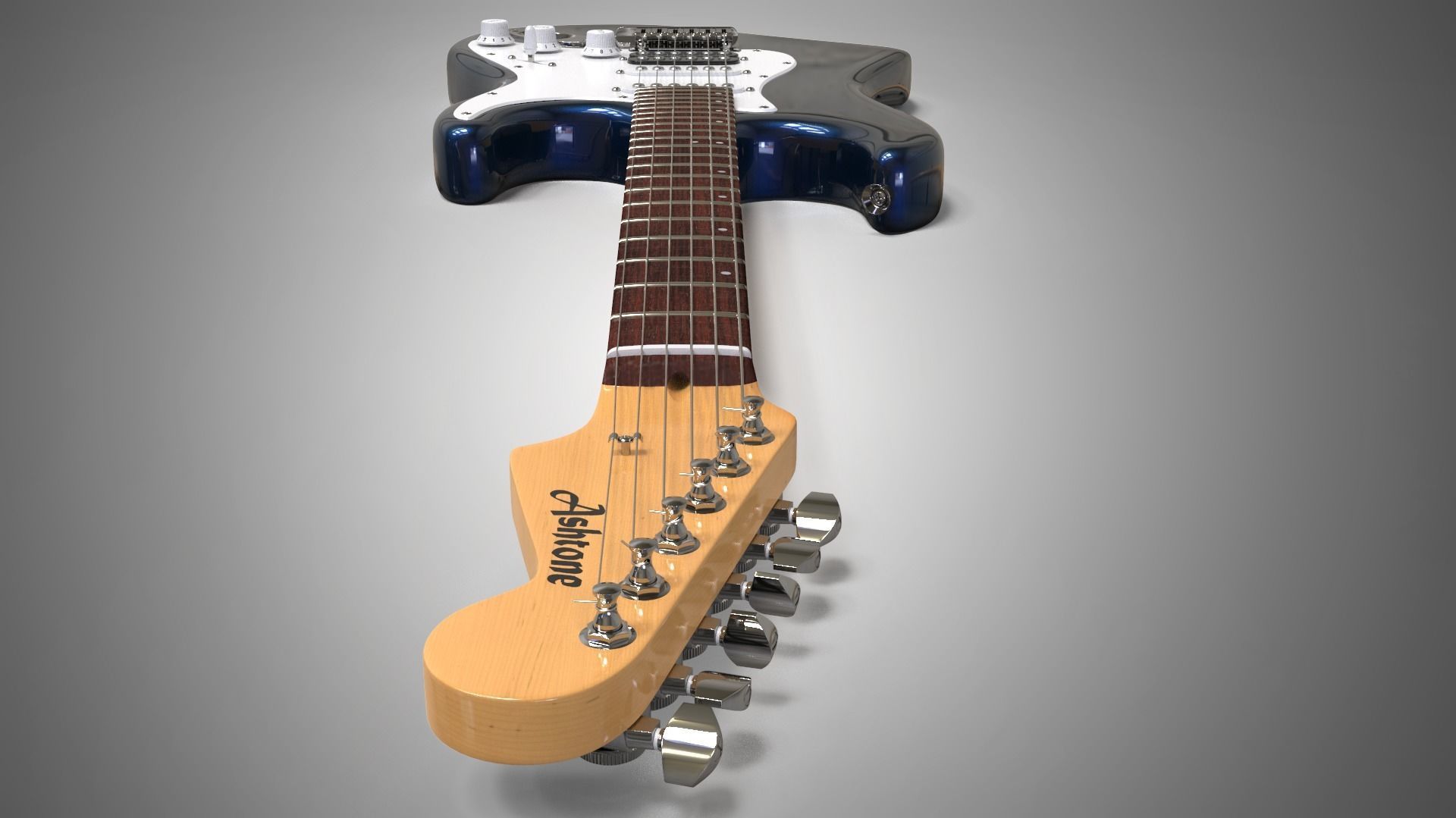 Electric Guitar Ashtone 3D model_3