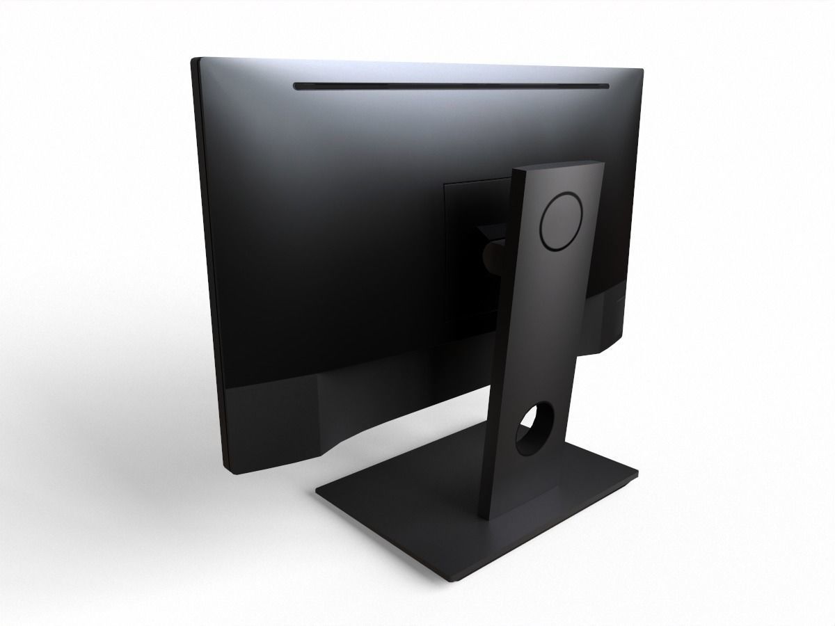 dell P2217H 21 inch monitor Low-poly 3D model_2