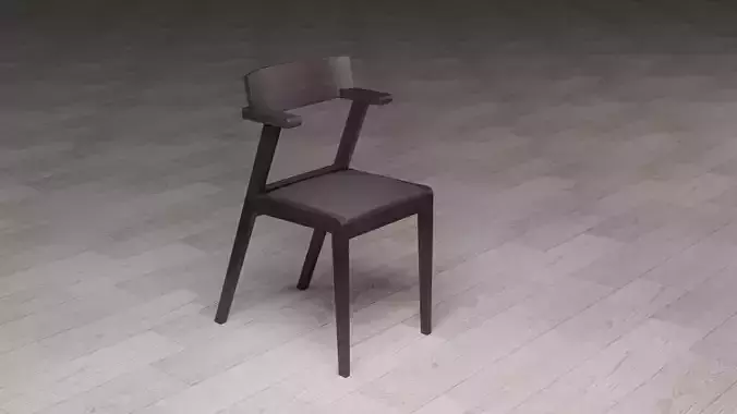 Modern chair with leather pillow