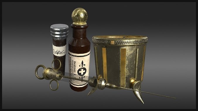 Plague Doctor Medical Gear Low-poly 3D model