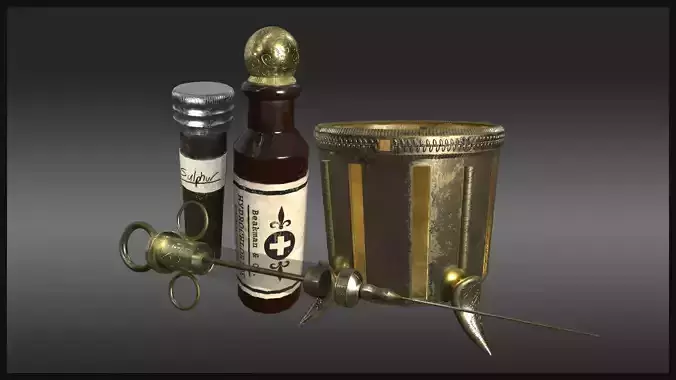 Plague Doctor Medical Gear Low-poly 3D model