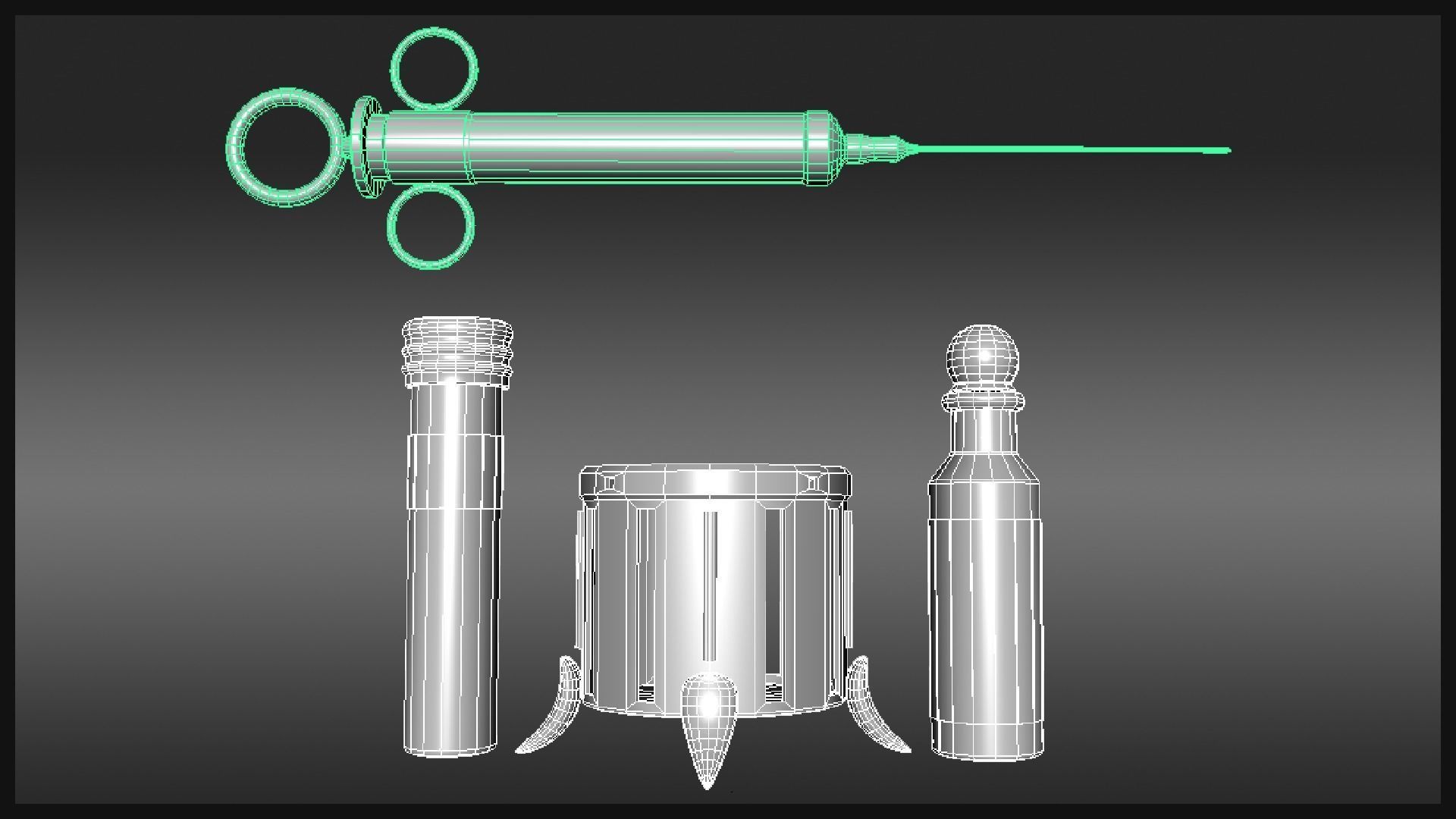 Plague Doctor Medical Gear Low-poly 3D model_5