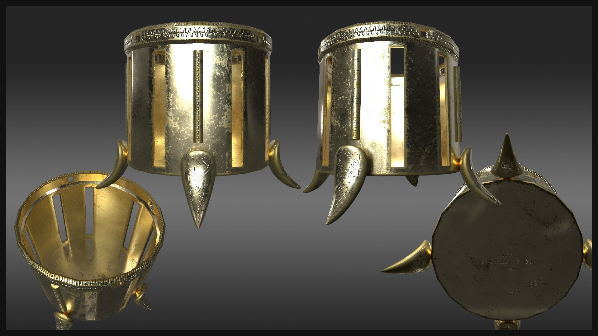 Plague Doctor Medical Gear Low-poly 3D model_4