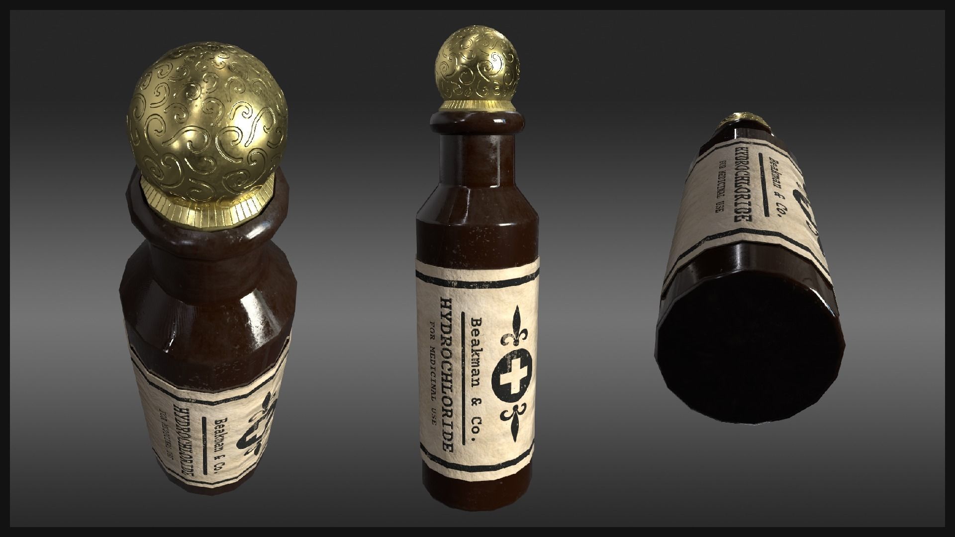 Plague Doctor Medical Gear Low-poly 3D model_2