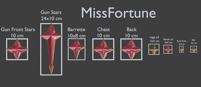 Miss Fortune Starguardian accessories 3D print model