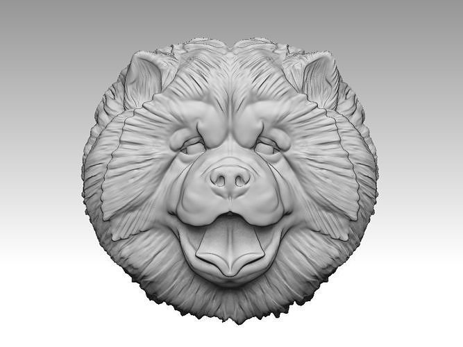 Chow chow pendant 3D print model