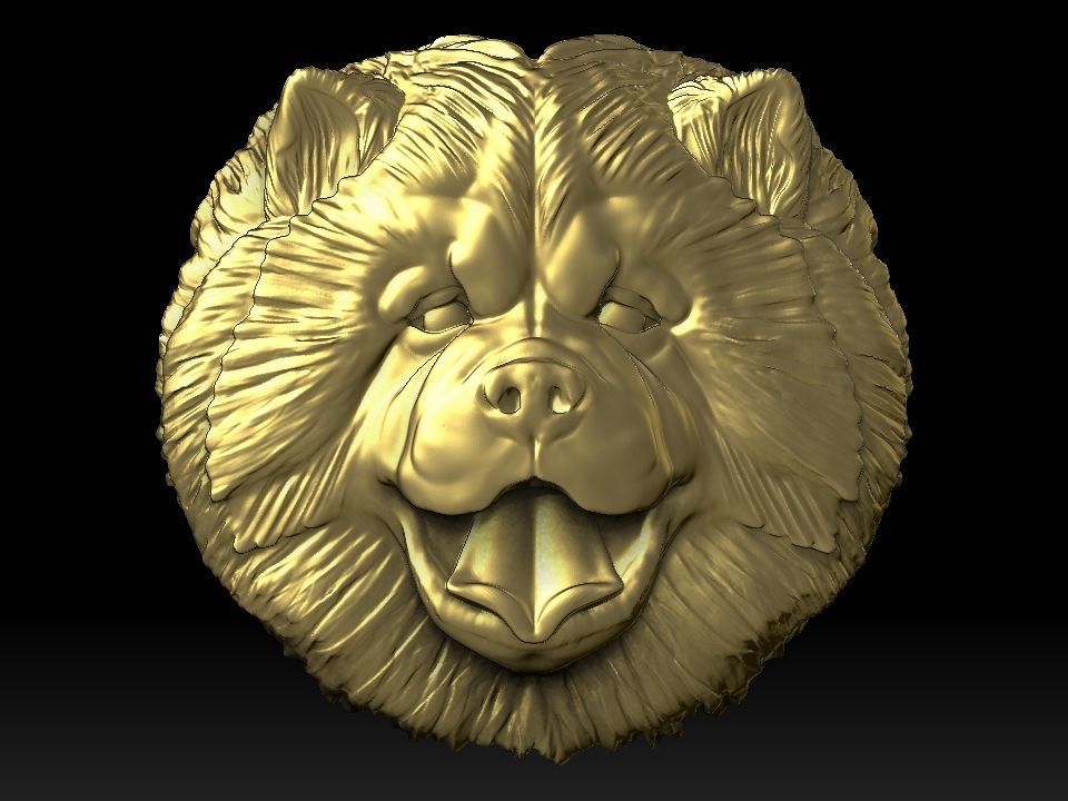 Chow chow pendant 3D print model_13