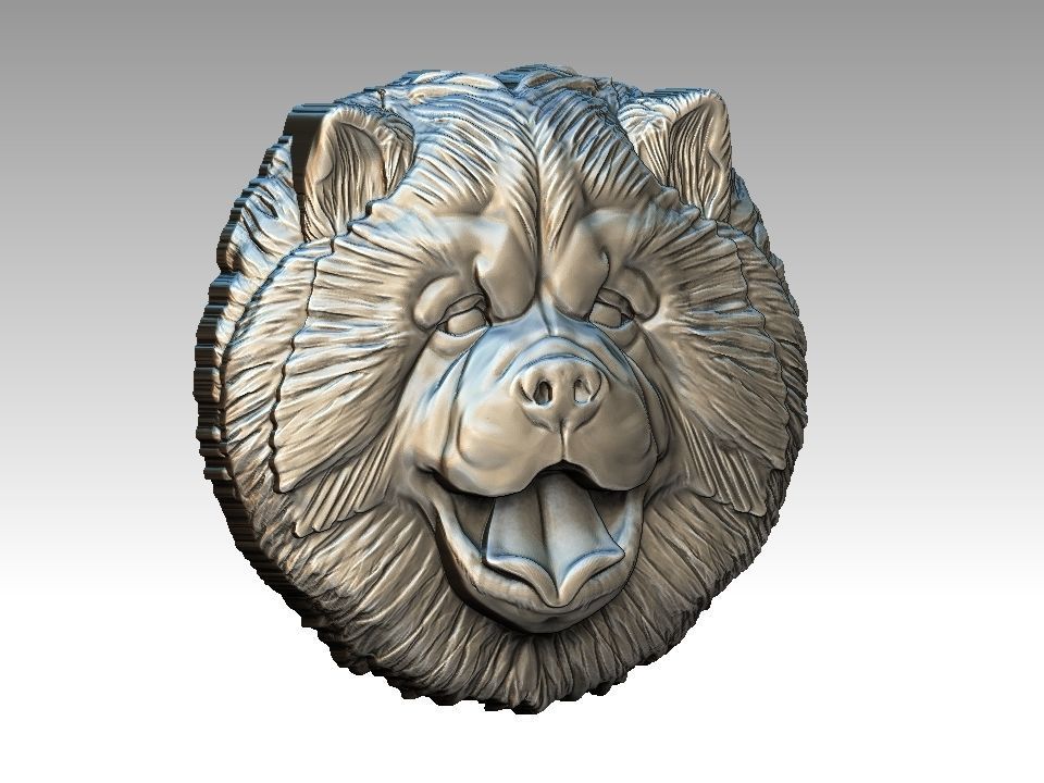 Chow chow pendant 3D print model_19