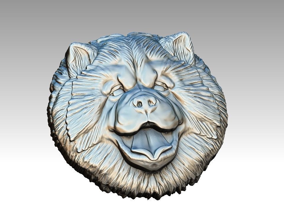 Chow chow pendant 3D print model_18