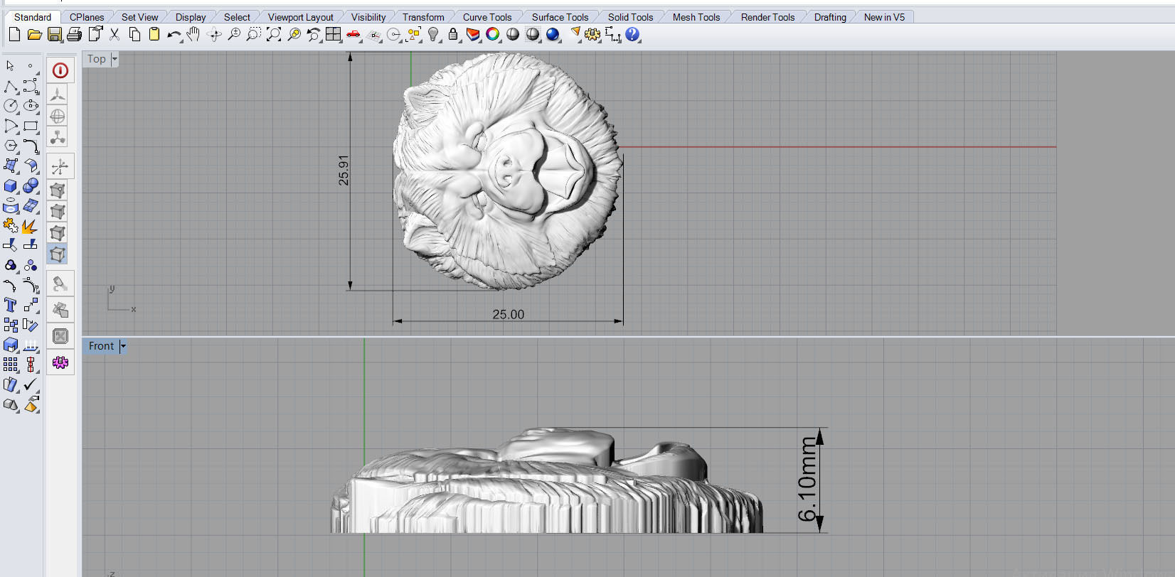 Chow chow pendant 3D print model_8