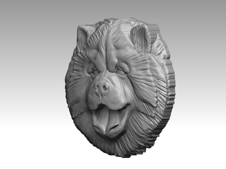 Chow chow pendant 3D print model_17