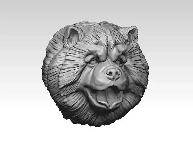 Chow chow  head  pendant