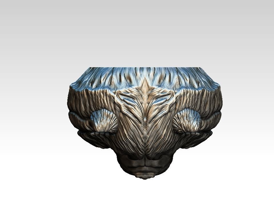 Chow chow  head  pendant 3D print model_12