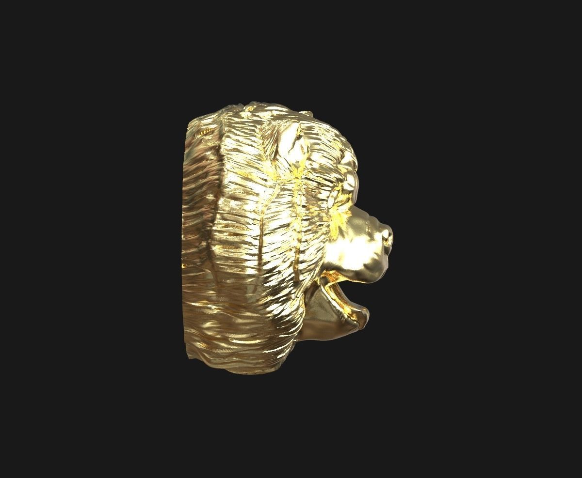Chow chow  head  pendant 3D print model_6