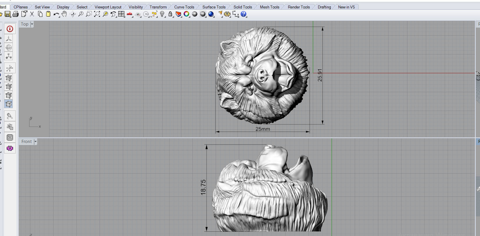 Chow chow  head  pendant 3D print model_22