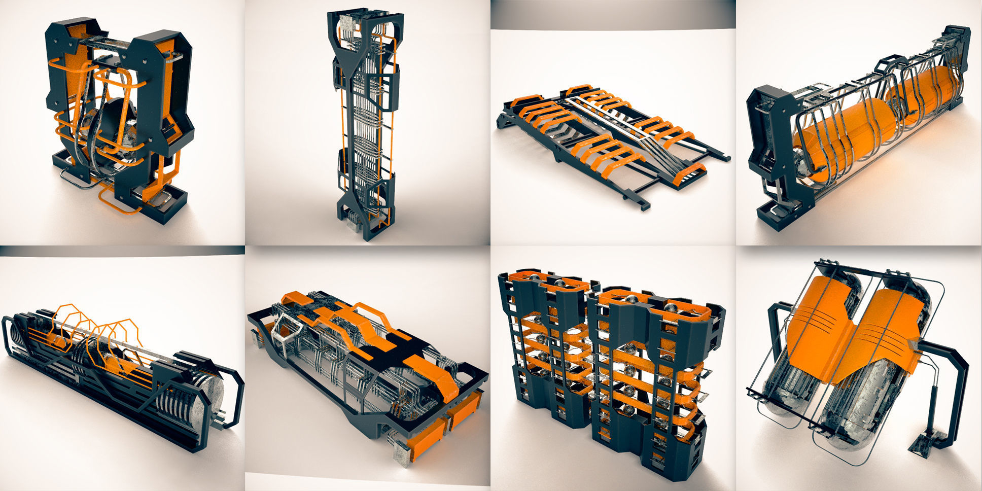 Mega Alien Structures - 100 Models Kitbash Set 3D model_10