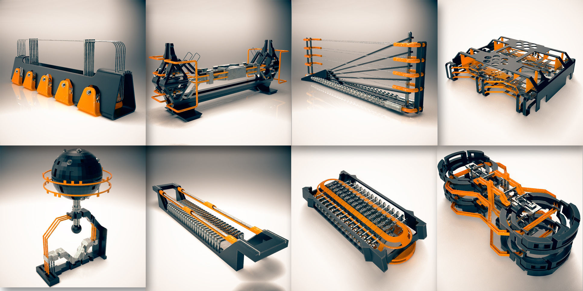 Mega Alien Structures - 100 Models Kitbash Set 3D model_6