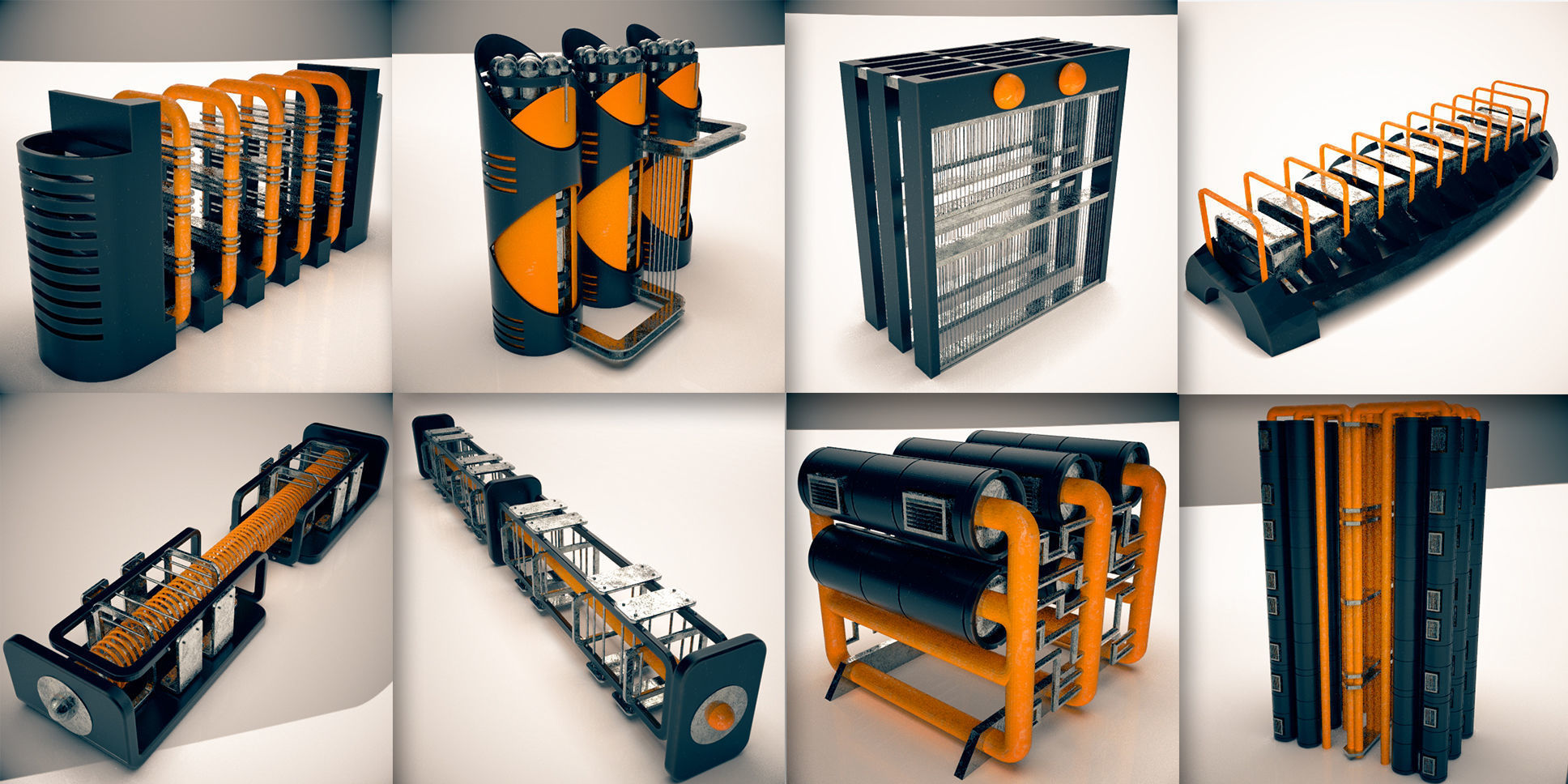 Mega Alien Structures - 100 Models Kitbash Set 3D model_2