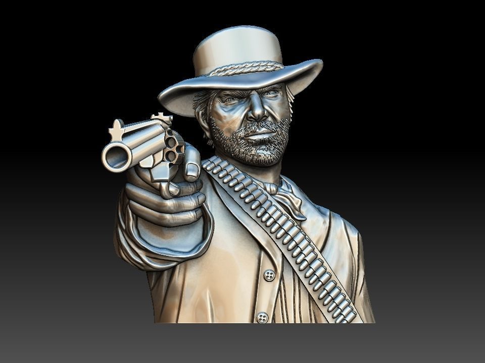 Red dead redemption pendant 3D print model_4