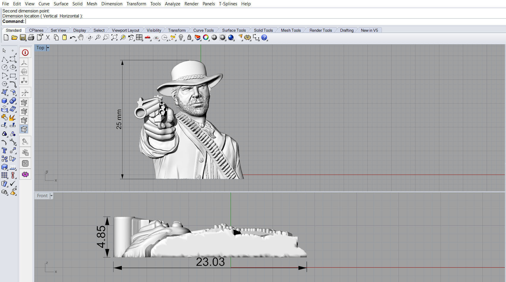 Red dead redemption pendant 3D print model_7