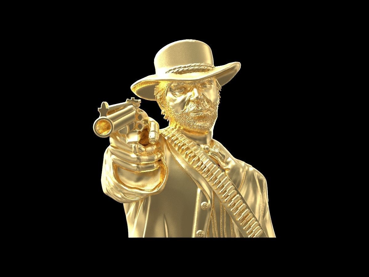 Red dead redemption pendant 3D print model_10