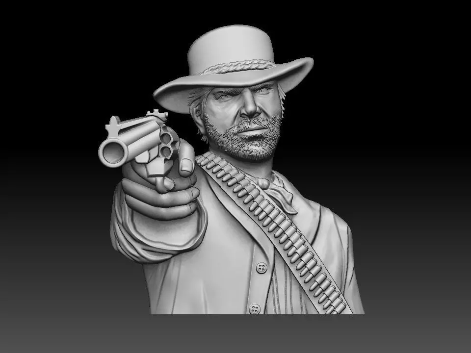 Red dead redemption pendant 3D print model_0