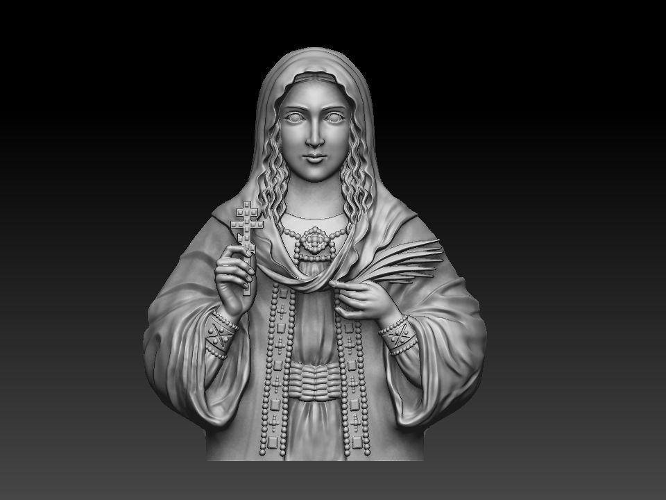 Saint Tatiana pendant god Holy  3D print model_6