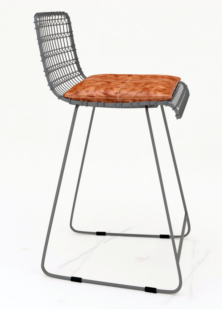 Wire Bar Chair 3D model_3