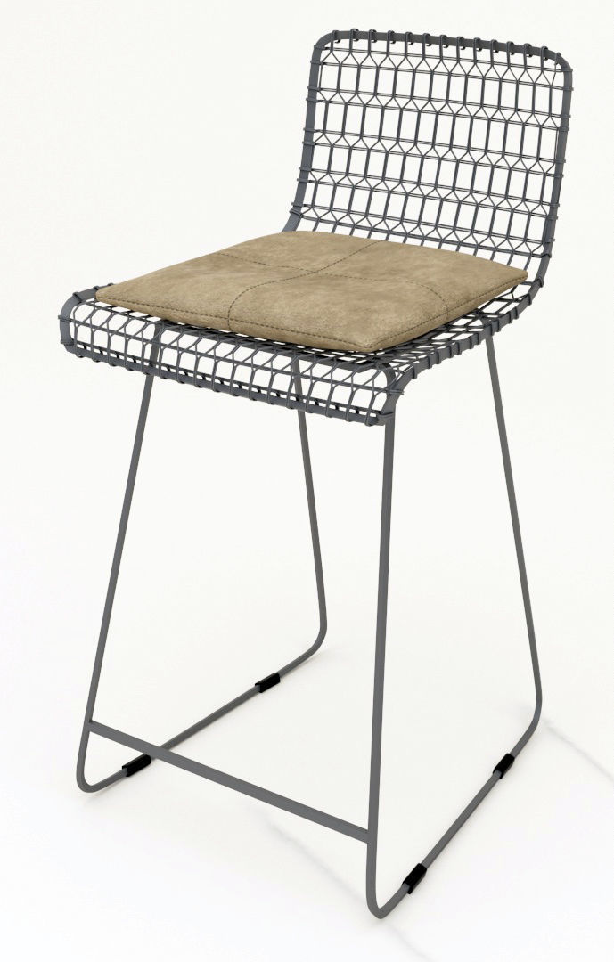 Wire Bar Chair 3D model_6