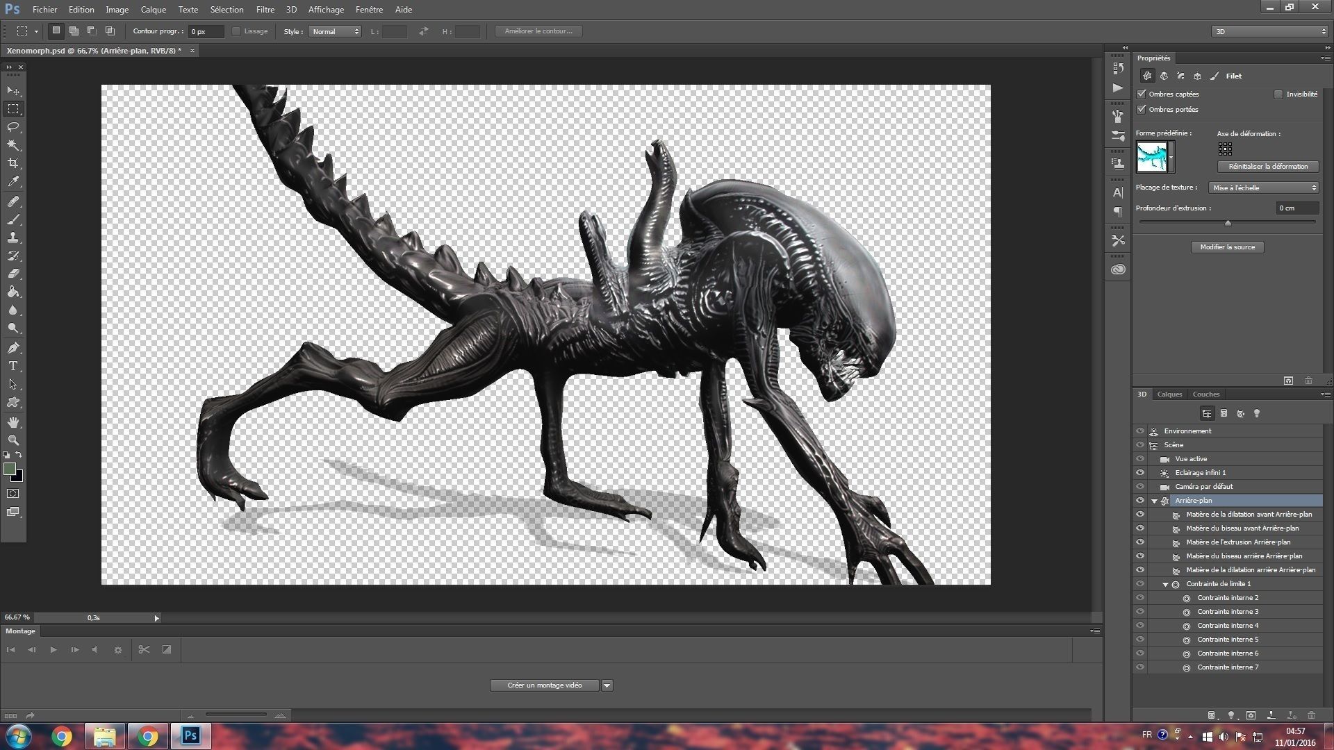 Xenomorph alien creature Free 3D model_2