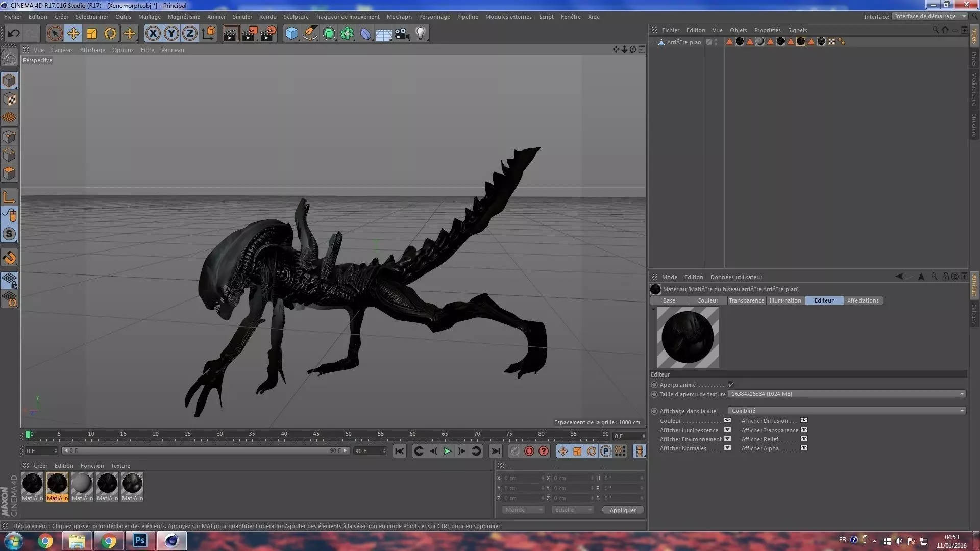 Xenomorph alien creature Free 3D model_0