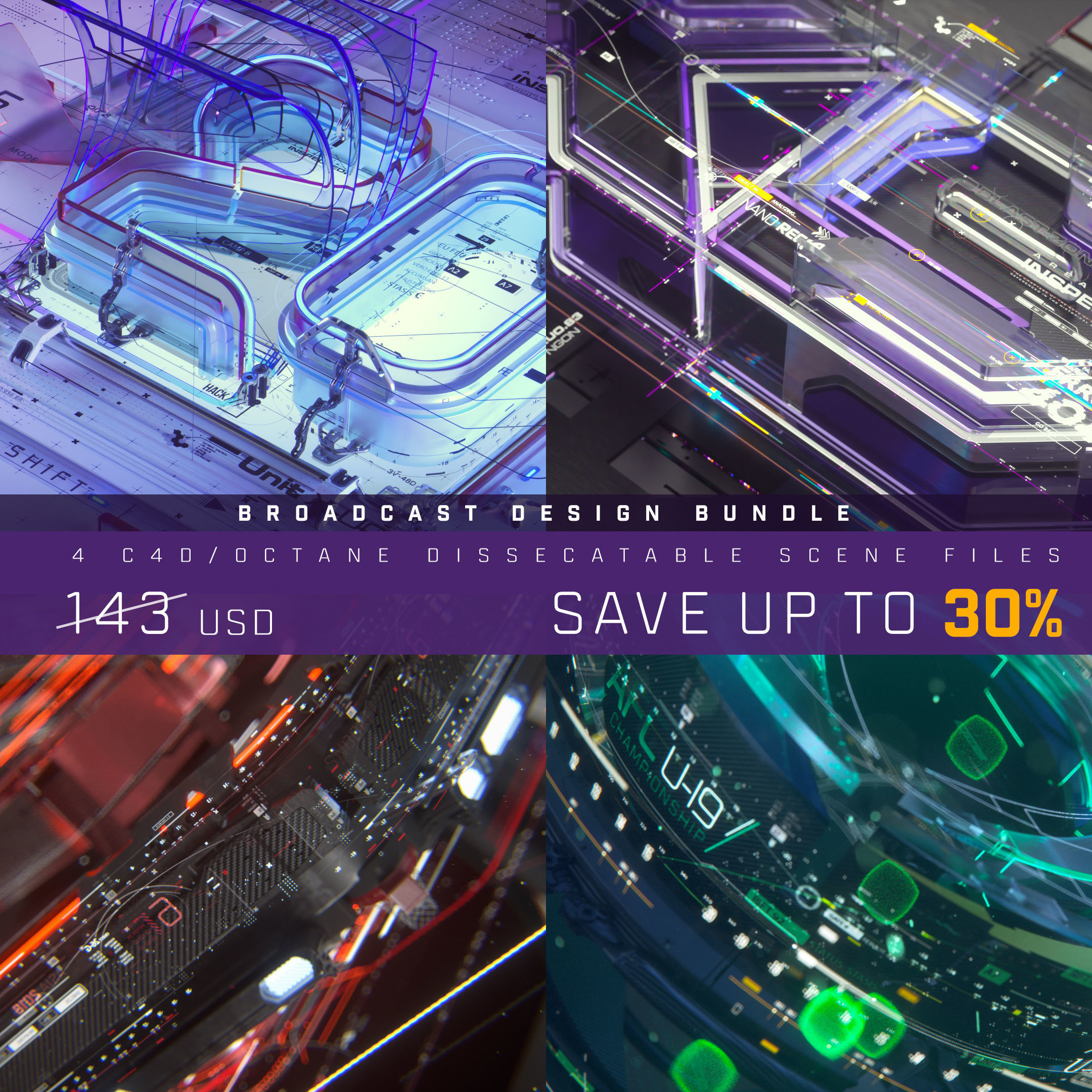 C4D Octane Broadcast Bundle
