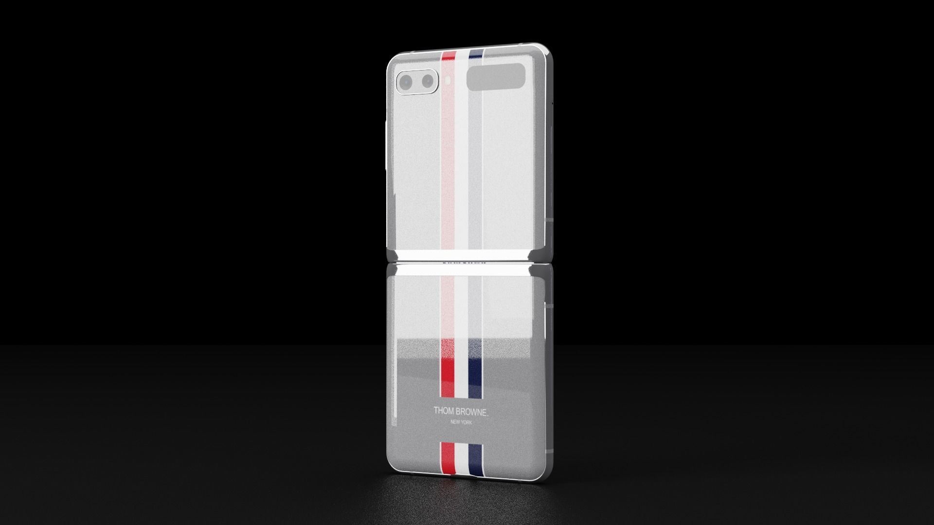 Samsung Galaxy Z Flip Thom Browne Special Edition Low-poly 3D model_1