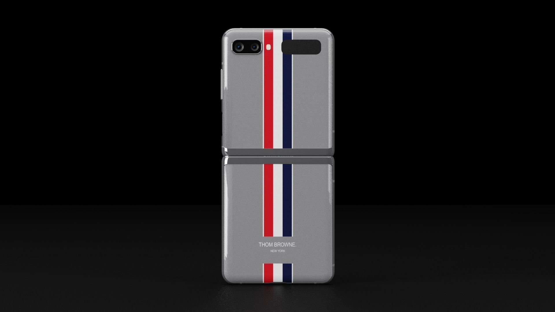 Samsung Galaxy Z Flip Thom Browne Special Edition Low-poly 3D model_3